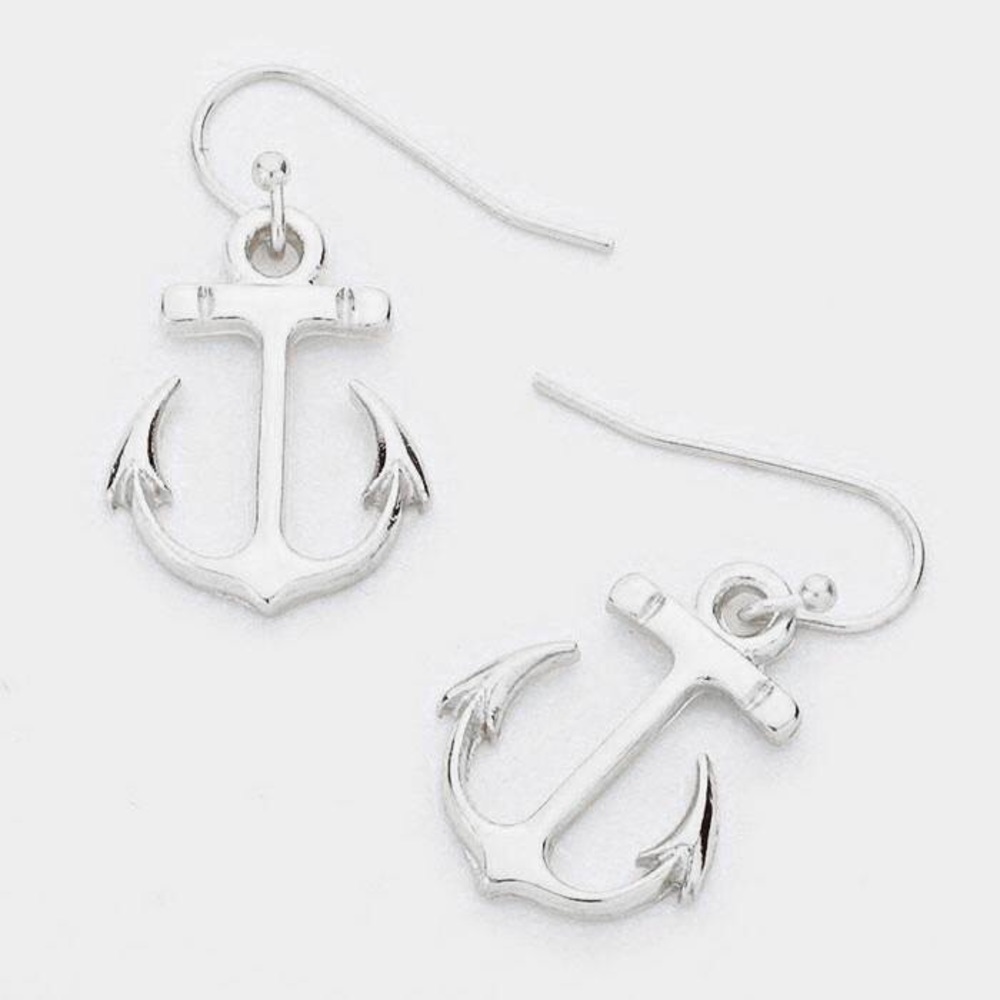 Silver anchor earrings NWT 🏝☀️⛵️